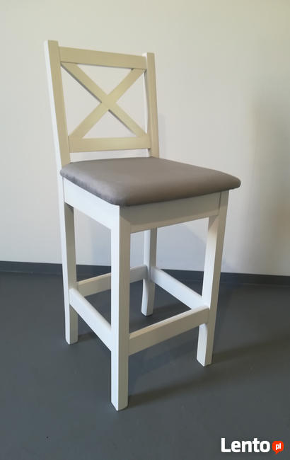 biały hoker kuchenny krzesła barowe białe hokery drewniane x