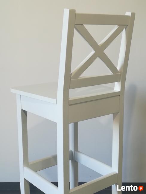 czarne i białe krzesło barowe hoker drewniane krzesła hokery