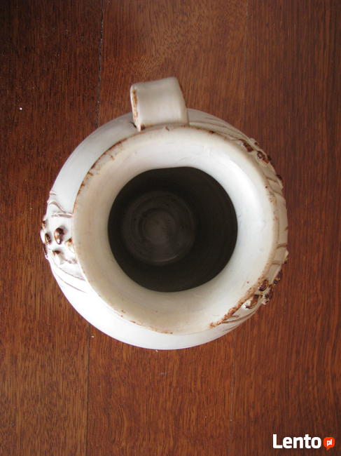 Ceramiczny dzbanek – wazon ręcznie wykonany z motywem kłosa