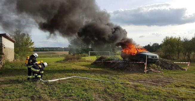 Symulacja gaszenia pożaru Ppoż gaszenie pożaru szkolenie