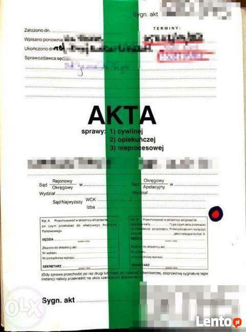 Fotografowanie AKT w sądzie - Bydgoszcz- Agent terenowy