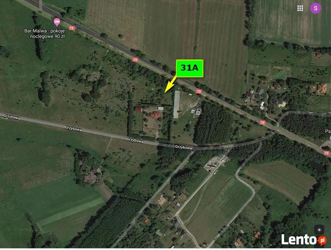Działka Stary Adamów 31A przy drodze krajowej 72, 3400 m2
