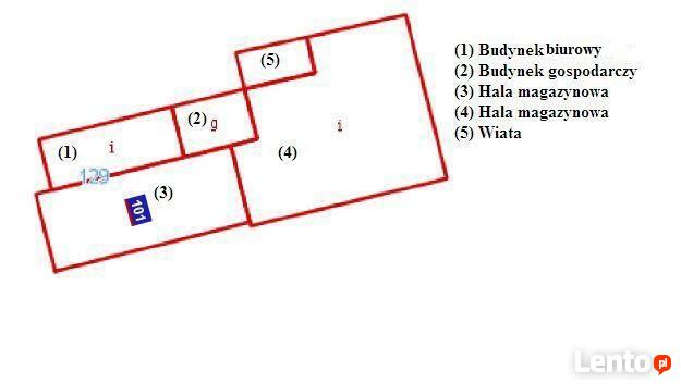 Hale magazynowe biuro o pow.810 m2 działka 2640 m2