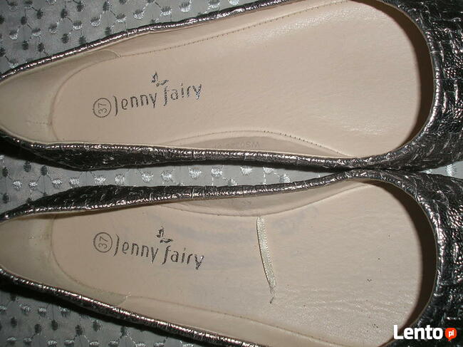 srebrne baleriny 37 23cm. Jenny Fairy