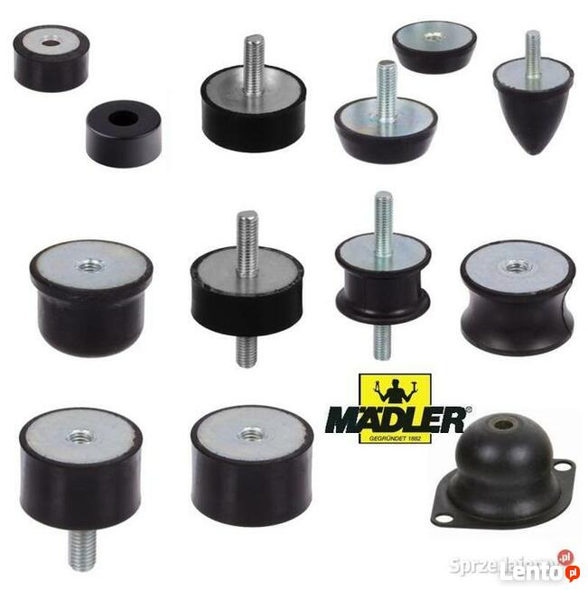 Odbojniki gumowo - metalowe, amortyzatory