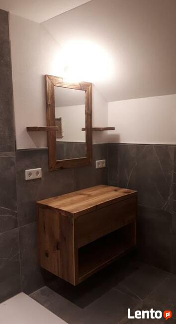 Szafka pod umywalkę ze starego drewna - Alldeco