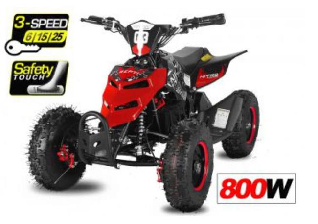 MINI atv QUAD ELEKTRYCZNY REPTI 800W KOŁA 6 dla dziecka 24h
