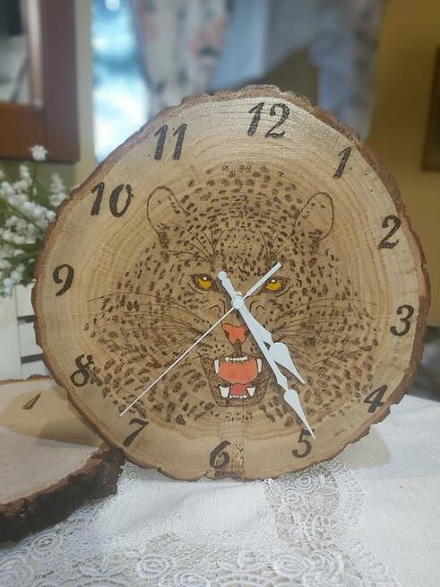 Zegary na plastrze dębu, brzozy