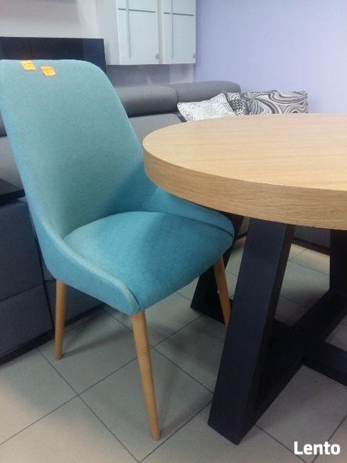 Stół okrągły loftowy dębowy LOFT-2M industrialny noga metal.