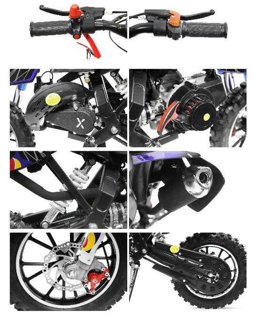 MINI CROSS 49 50 motocykl COYOTE KOŁA 10 dla dziecka