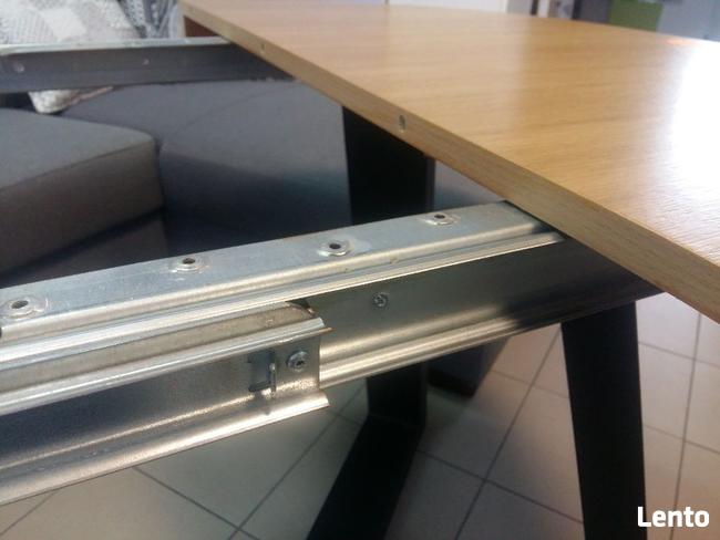 Stół okrągły loftowy dębowy LOFT-2M industrialny noga metal.