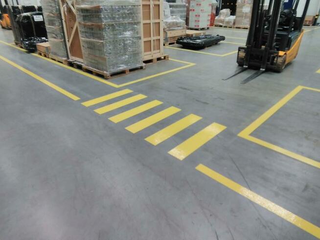 Oznakowanie Poziome, Malowanie linii w Magazynach. Znaki