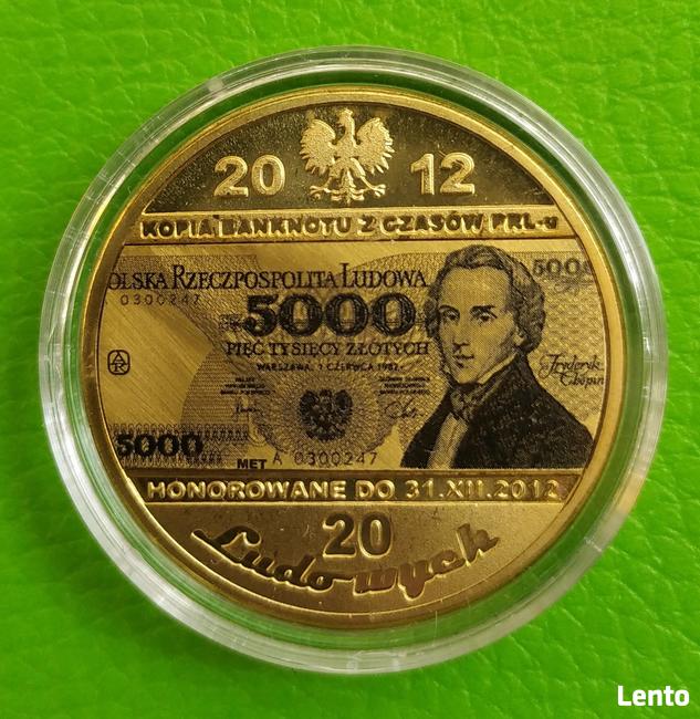 Zagadka Banknot Moneta 20 PRL 100 200 5000 1000 Milion ZŁOTO