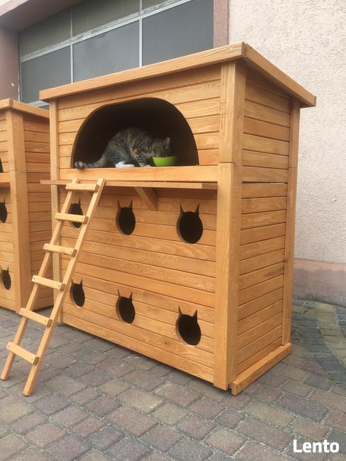 Buda dla sześciu kotów z miejscem do karmienia PRODUCENT !!!