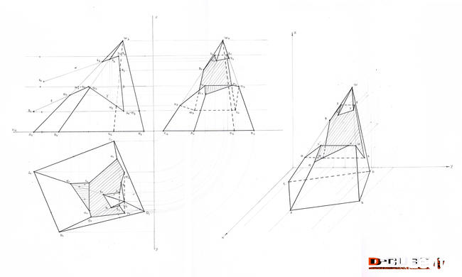 GEOMETRIA WYKREŚLNA - KOREPETYCJE, WYKONYWANIE RYSUNKÓW