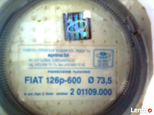 Sprzedam tłok i pierścienie do Fiata 126p - 600cm3