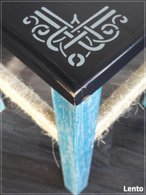 STOŁEK_stolik kawowy_ręcznie odnowiony