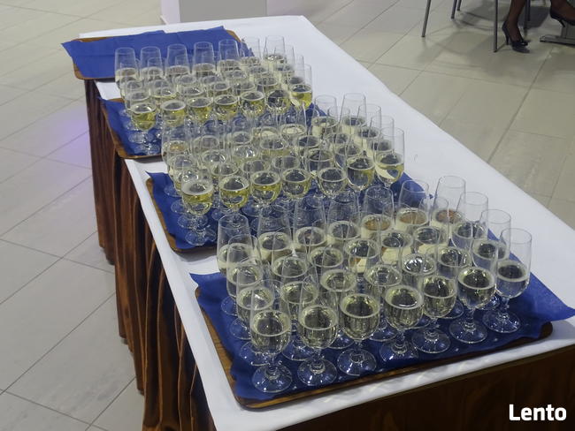 Porcelana podtalerze szkło kieliszki catering wynajem