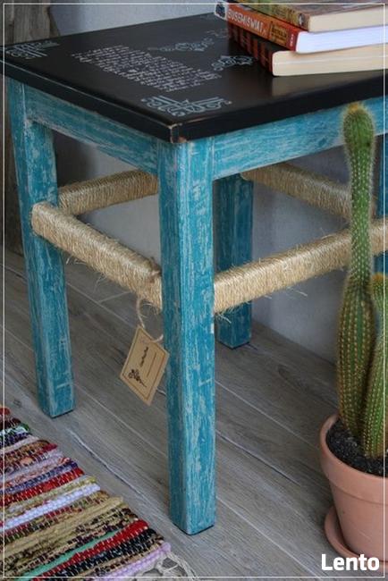 STOŁEK_stolik kawowy_ręcznie odnowiony