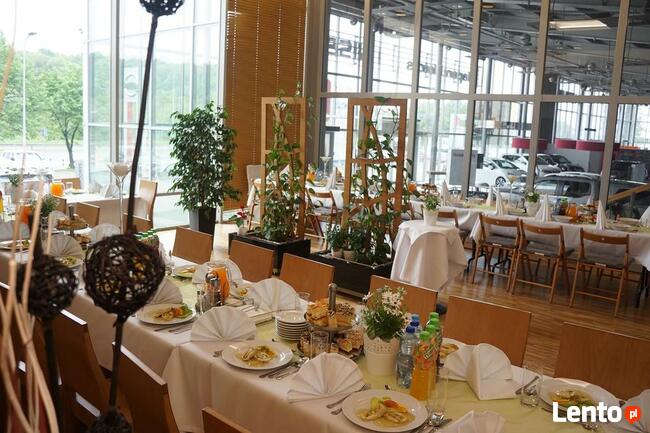 Porcelana podtalerze szkło kieliszki catering wynajem