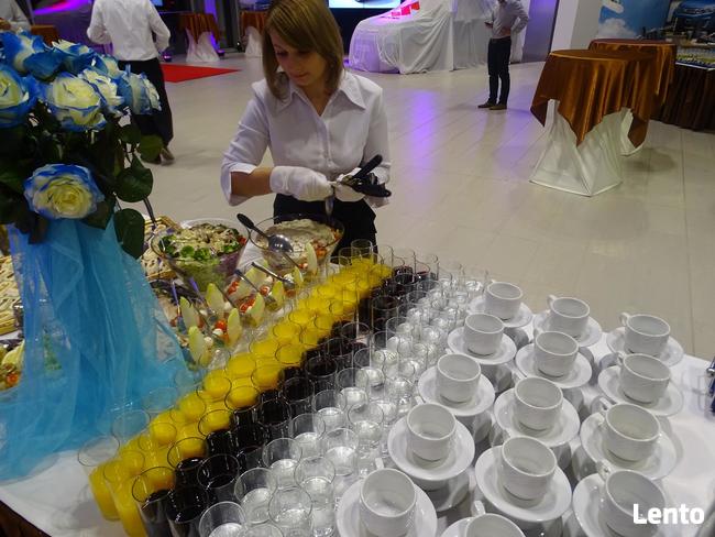 Porcelana podtalerze szkło kieliszki catering wynajem