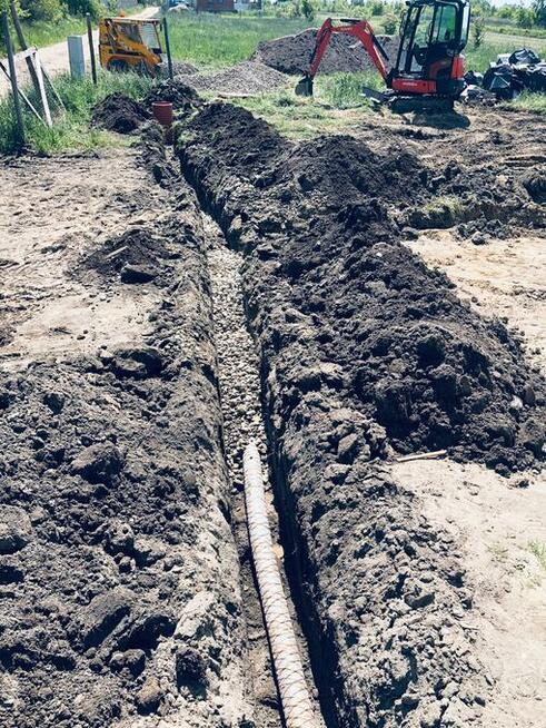 USŁUGI MINIKOPARKĄ, MINIŁADOWARKĄ, WYWROTKĄ, DRENAŻ, PIASEK