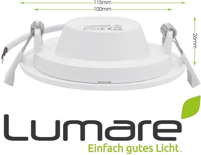LUMARE LED 6W 450LM 2700K DO ZABUDOWY Spot 115mm