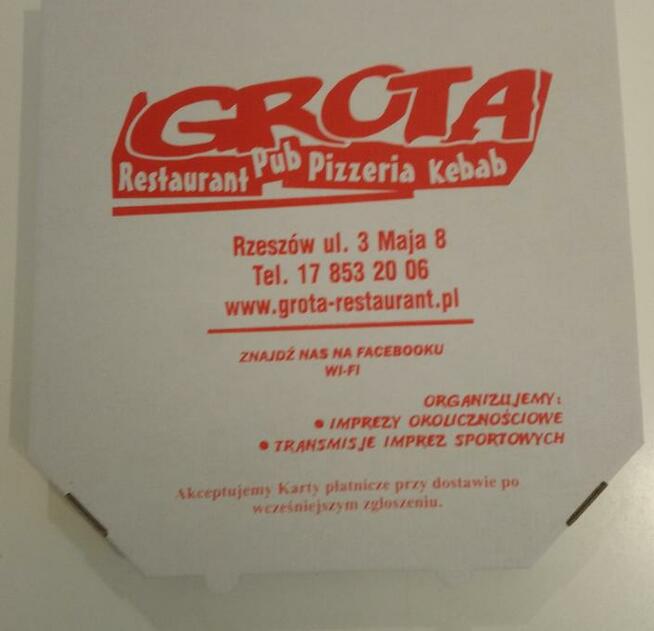 Kartony pudełka na pizzę 32 z nadrukiem 100 szt.