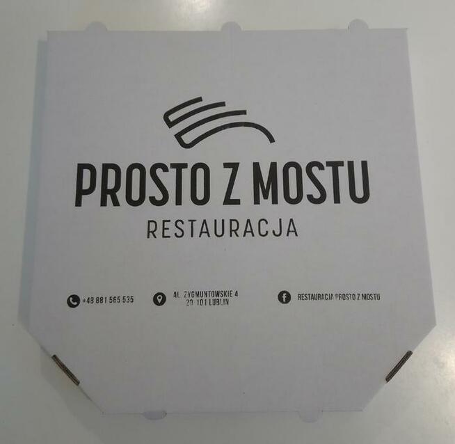 Kartony pudełka na pizzę 32 z nadrukiem 100 szt.