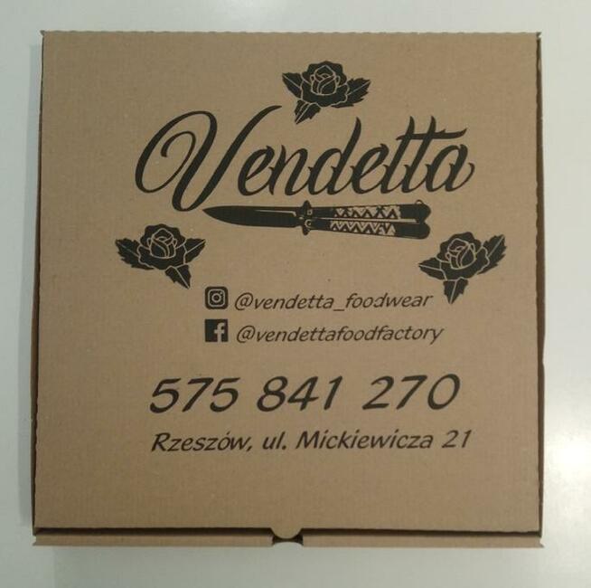 Kartony pudełka na pizzę 32 z nadrukiem 100 szt.