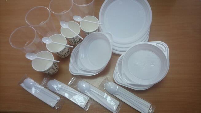 Widelec jednorazowy biały 100 sztuk - opakowanie