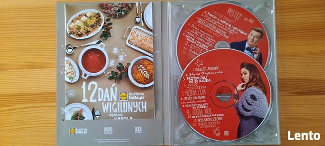 12 dań wigilijnych DVD, 12 kolędCD , 12 przepisów Książeczka