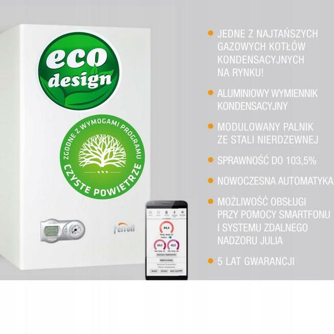 Piec gazowy dwufunkcyjny Ferroli F24 5-25kW