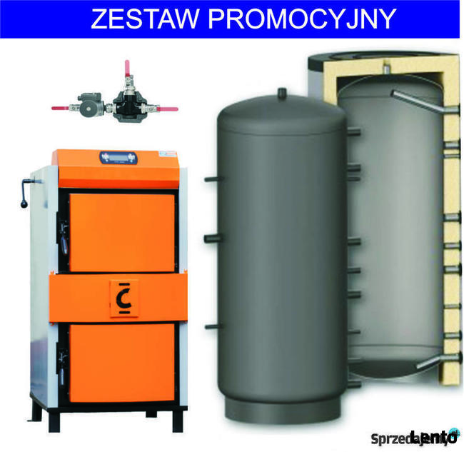 Archiwalne Kocioł zgazowujący drewno piec na drewno SIGMA 24 kW + bufor