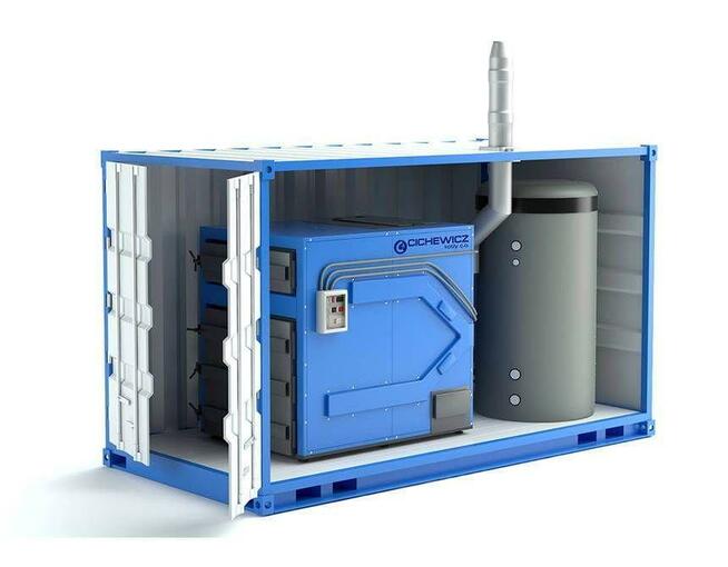 Piec kocioł wsadowy na słomę baloty 140 kW 80 250 - piec c.o