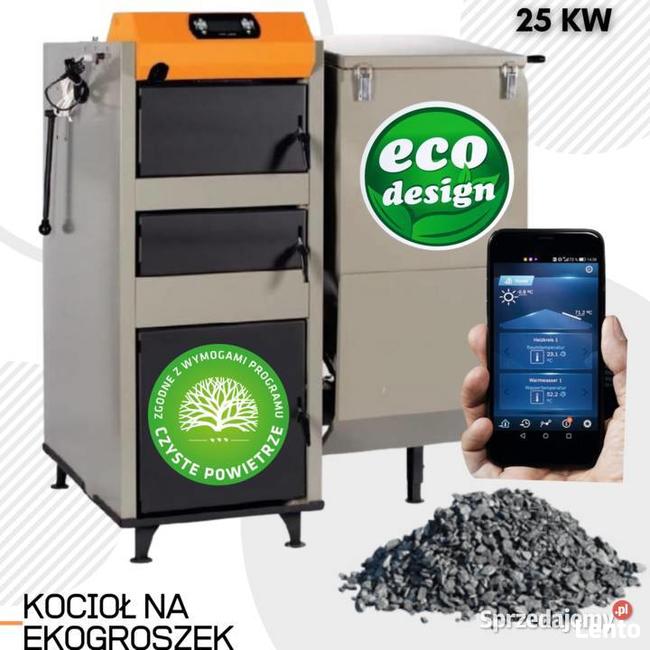 Piec z podajnikiem na ekogroszek 5 klasy Ecowarmer 25kW