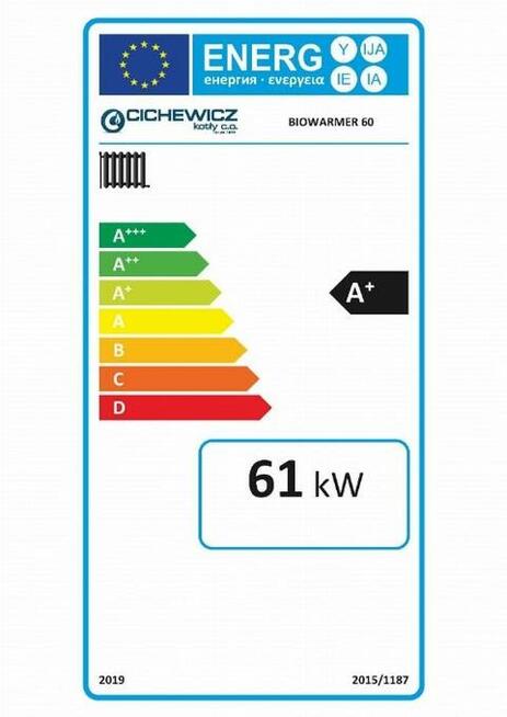 Kocioł, piec biomasowy 61kW na zrębki czyste powietrze