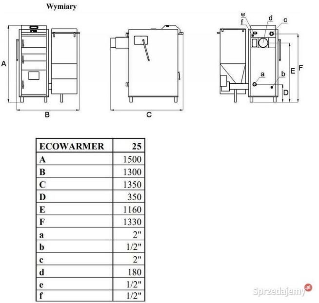 Piec z podajnikiem na ekogroszek 5 klasy Ecowarmer 25kW