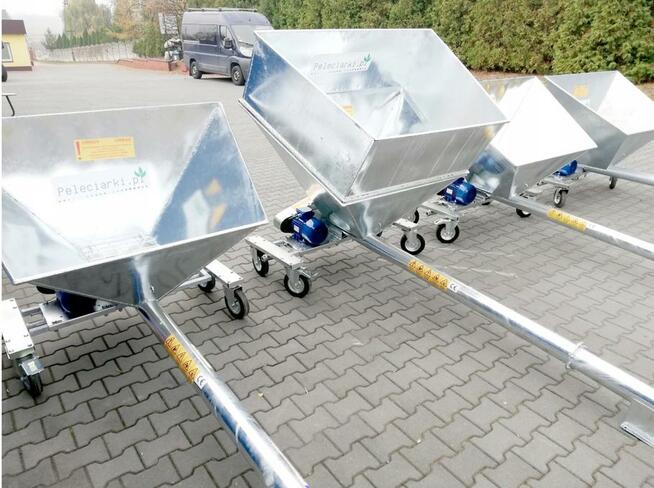 Produkcja pelletu słoma siano rozdrabniacz + kosz zasypowy