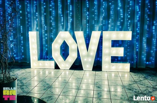 Napis Love na wesele Inowrocław Bydgoszcz Toruń
