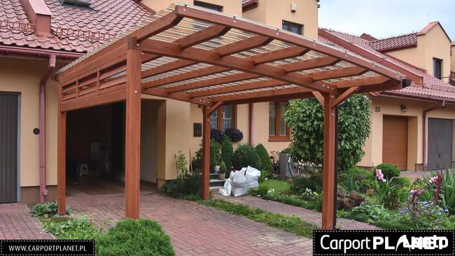 Wiata garażowa drewniana zadaszenie na samochód Opole
