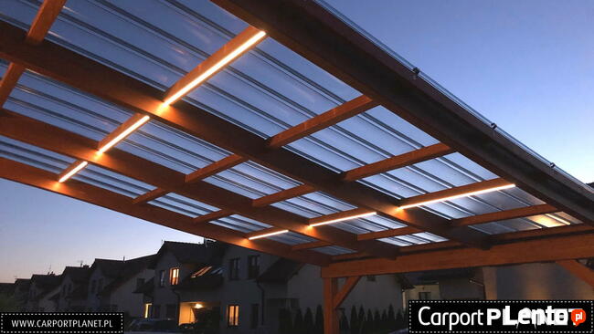 Wiata garażowa drewniana zadaszenie na samochód Opole