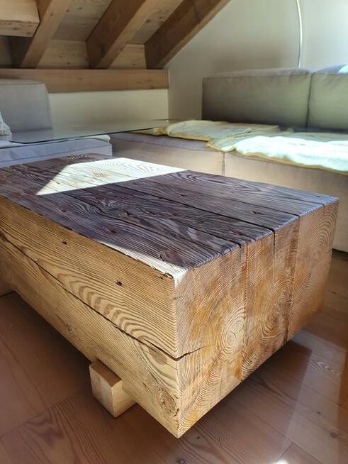 Stolik kawowy ze starego drewna - Alldeco