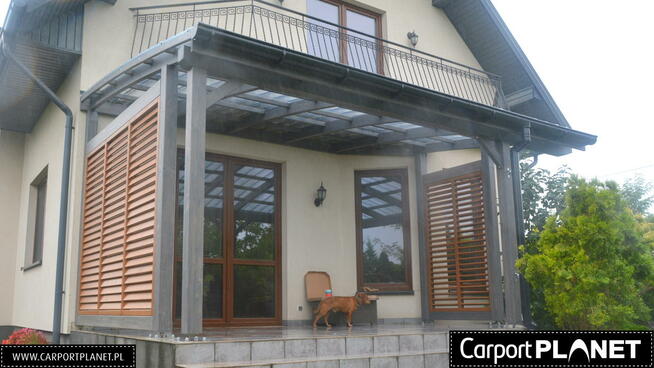 Zadaszenie tarasu z poliwęglanu pergola tarasowa drewniana