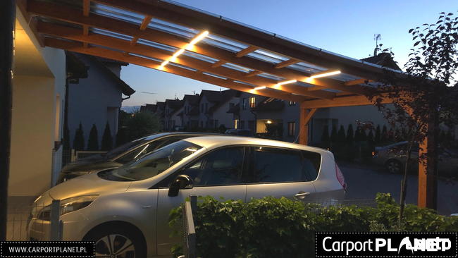 Wiata garażowa drewniana zadaszenie na samochód Opole