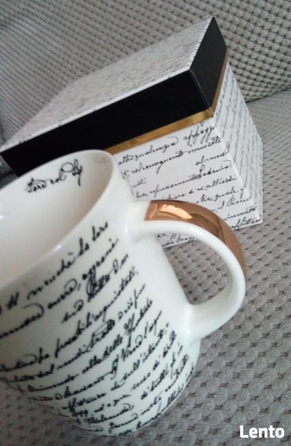 Scrittura duży kubek pismo 400ml pudełko prezentowe