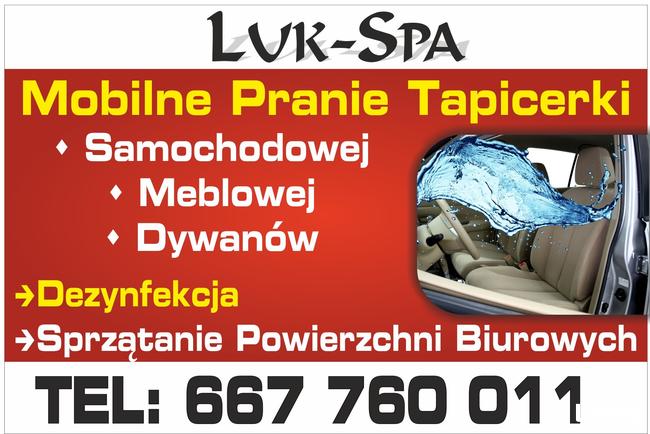 Pranie tapicerki samochodowej, meblowej, dywanów, mycie aut