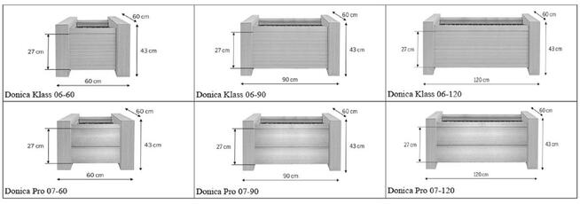 Donica z kompozytu Hartika Garden Klass 60x60x43