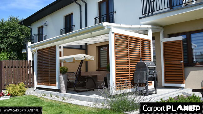 Zadaszenie tarasu z poliwęglanu pergola tarasowa drewniana