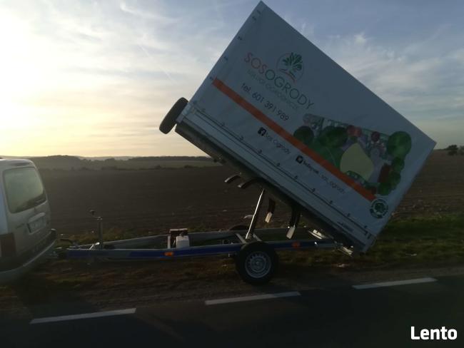 Przyczepa samochodowa /wywrotka hamowana